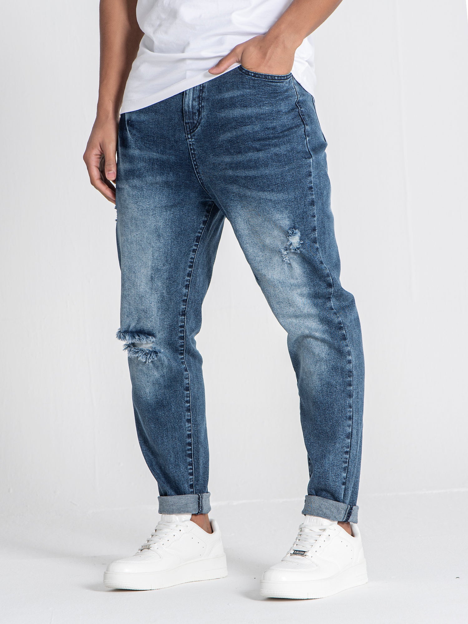 jeans / Dark Blue Scratch Jeans