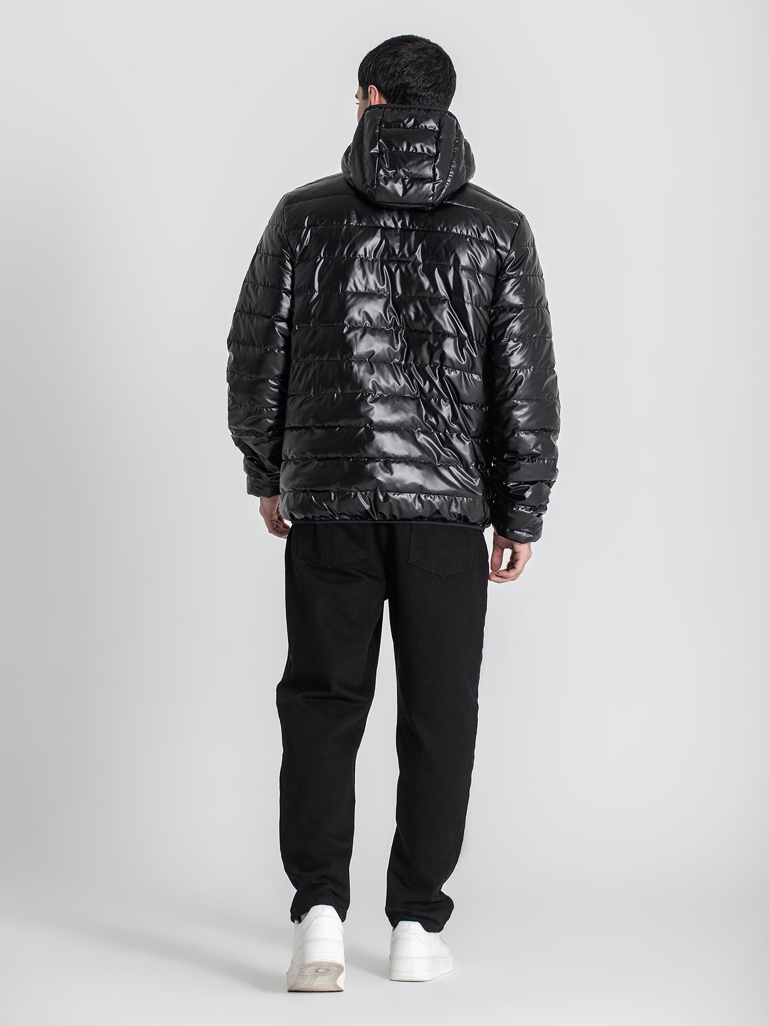 jackets / Black Collage Hoodie Jacket