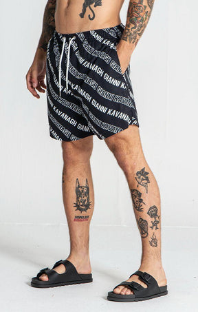 swimshorts / Black Wavy Swimshorts