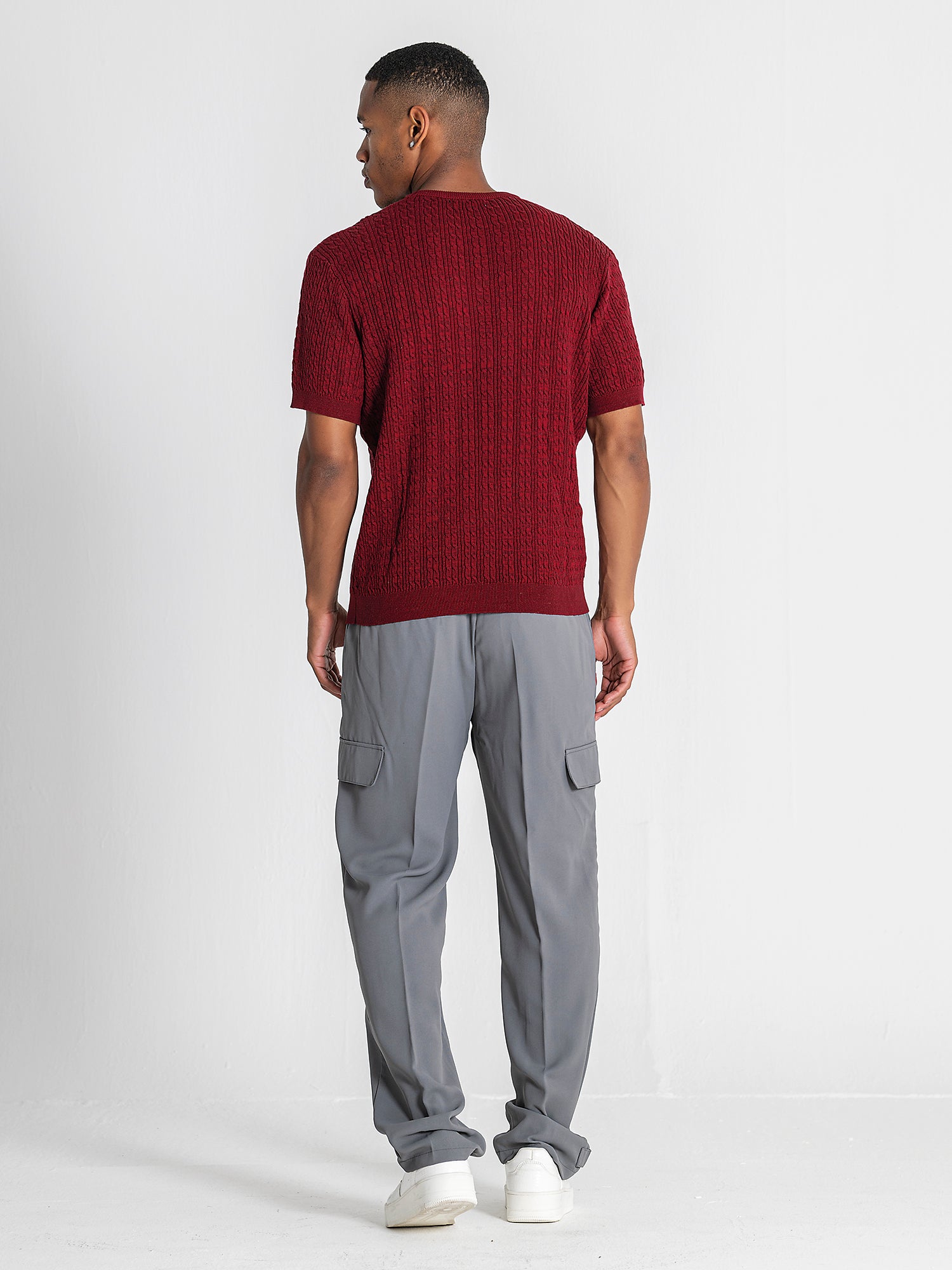 t-shirts / Burgundy Gianni Knit Tee