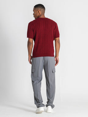 t-shirts / Burgundy Gianni Knit Tee