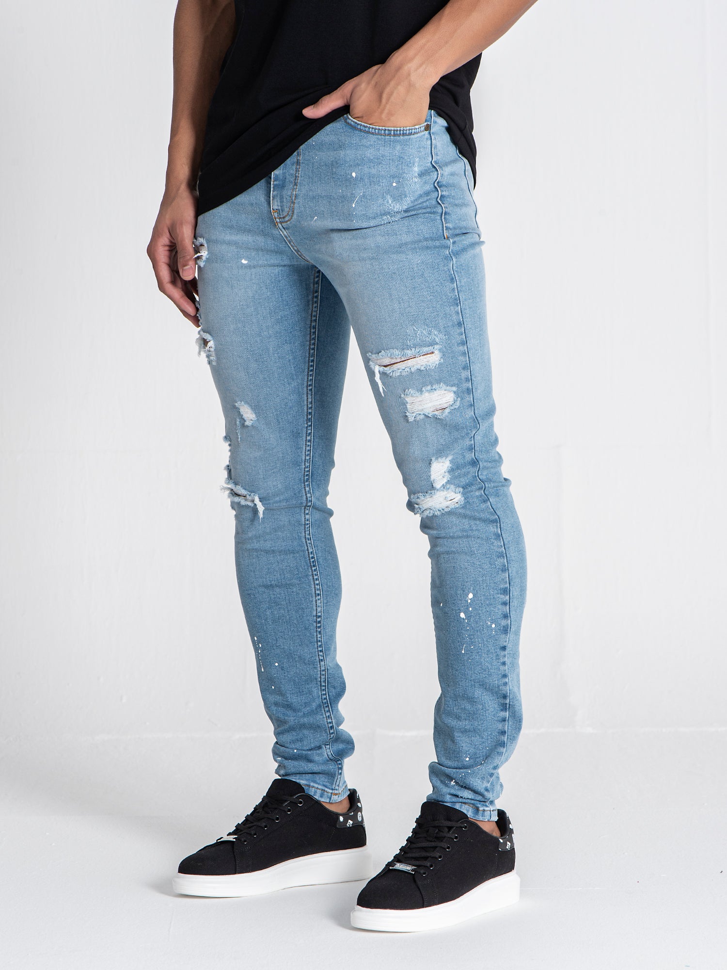 jeans / Light Blue Rebel Ripped Jeans