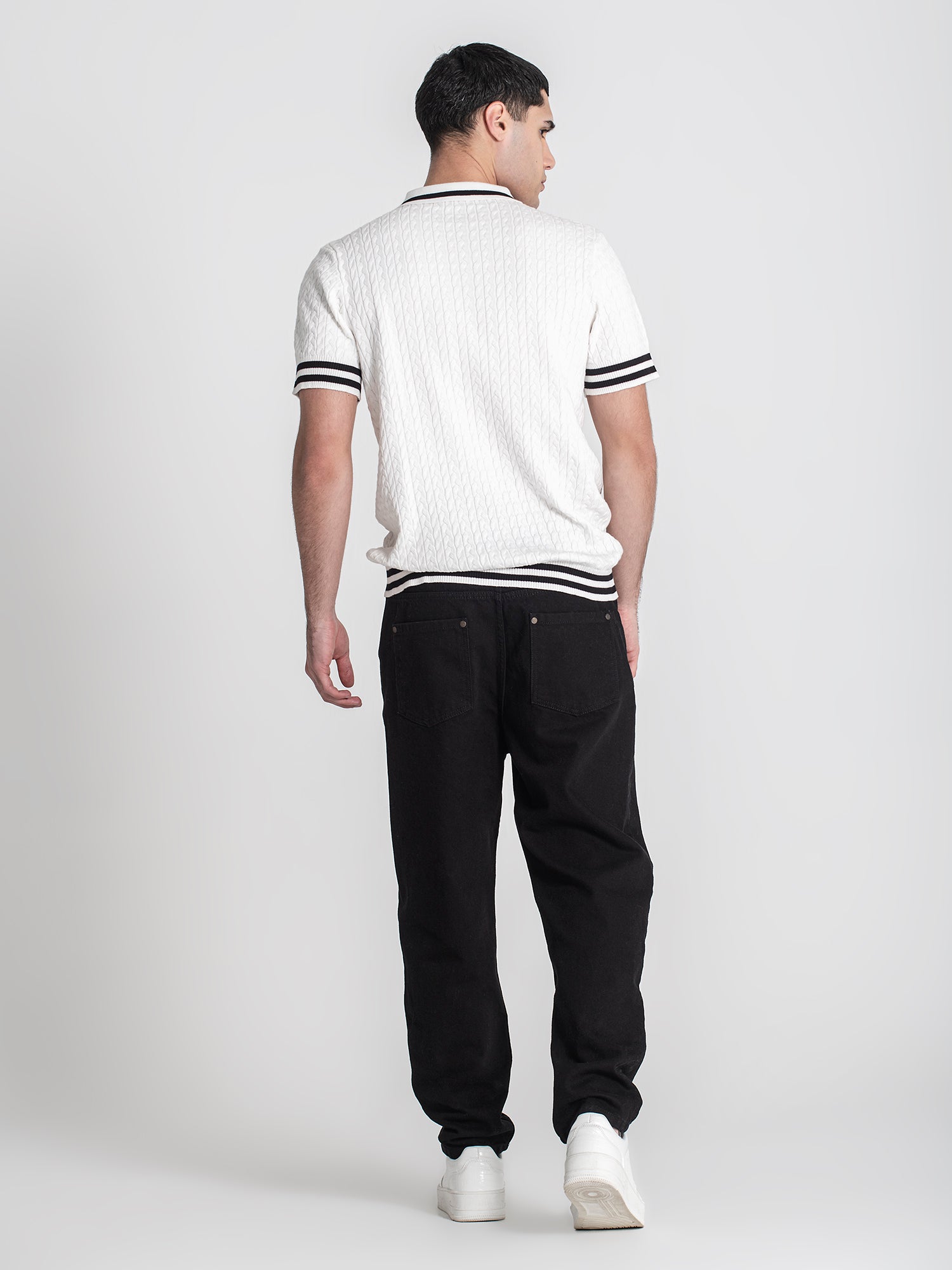 polos / White Identity Knit Polo