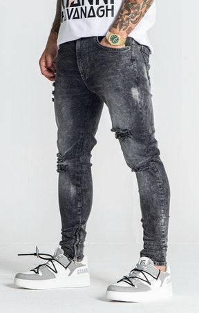 jeans / Grey Zipper Jeans