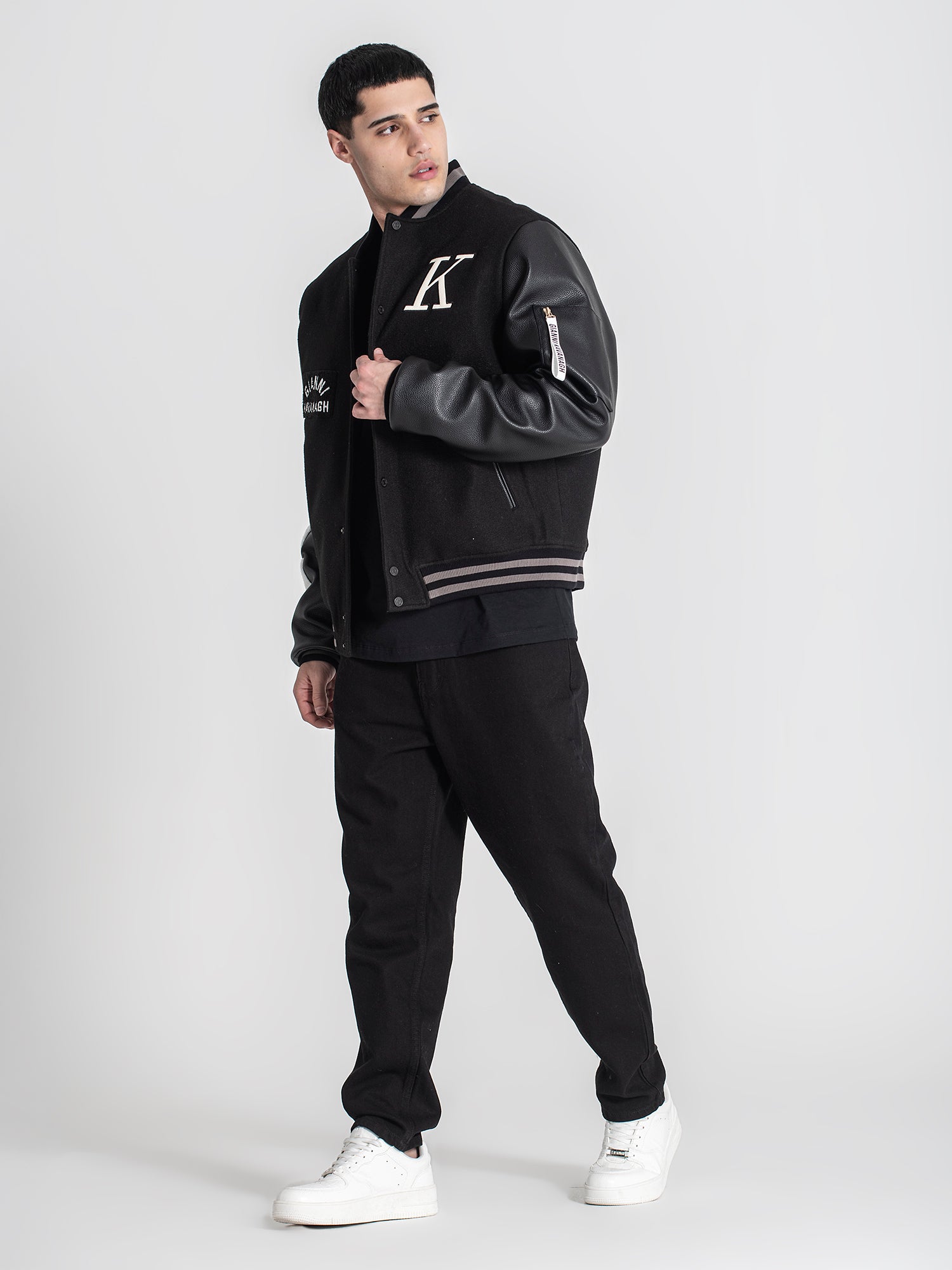 bombers / Black Varsity Bomber Jacket