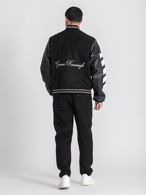 bombers / Black Varsity Bomber Jacket