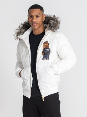 puffers / White Bear Puffer Jacket