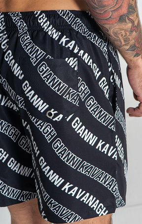 swimshorts / Black Wavy Swimshorts