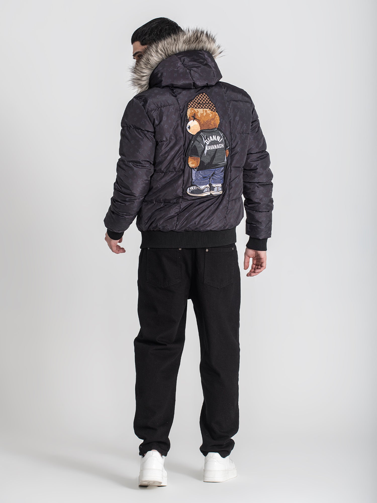 puffers / Black Logomania Bear Puffer Jacket