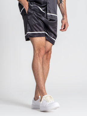 shorts / Black Lemonade Satin Shorts