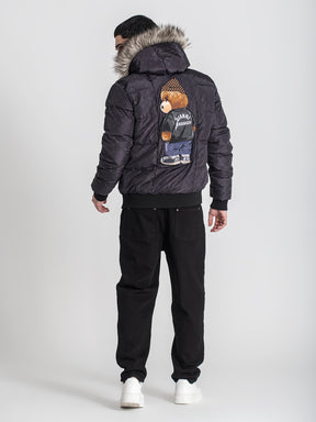 puffers / Black Logomania Bear Puffer Jacket