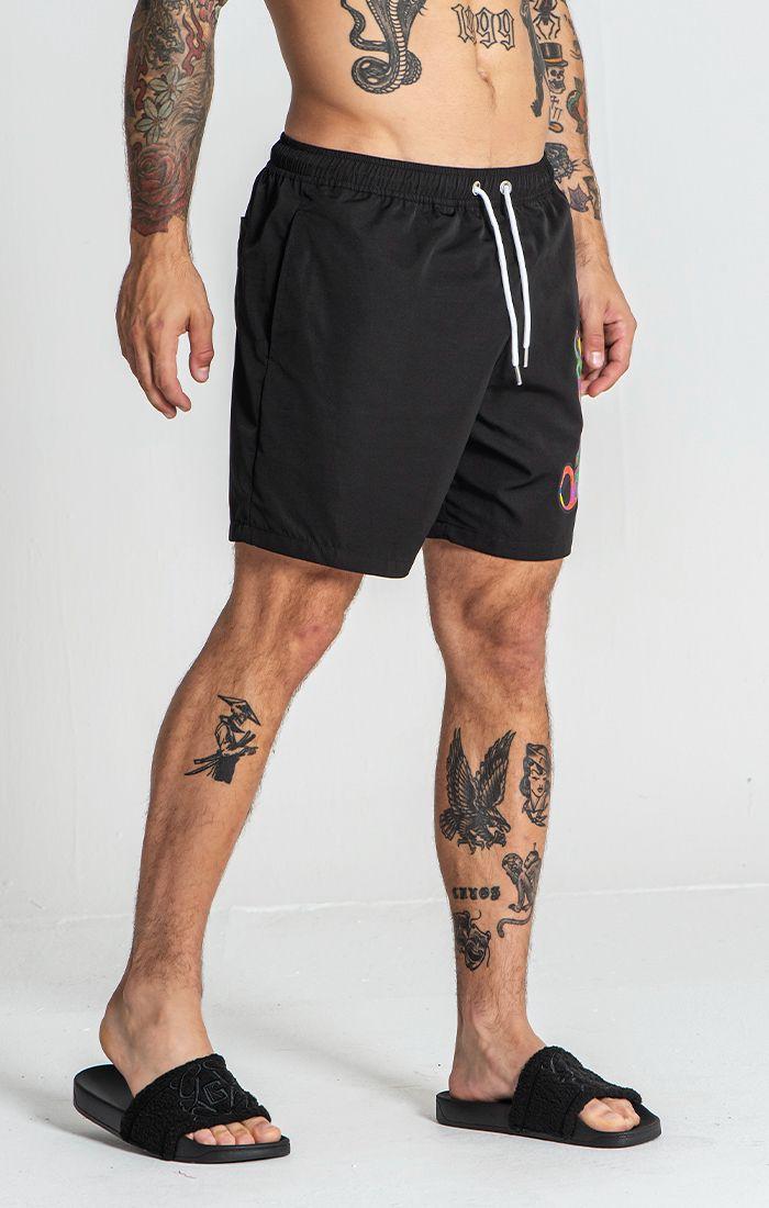 swimshorts / Black Gummy Swimshorts