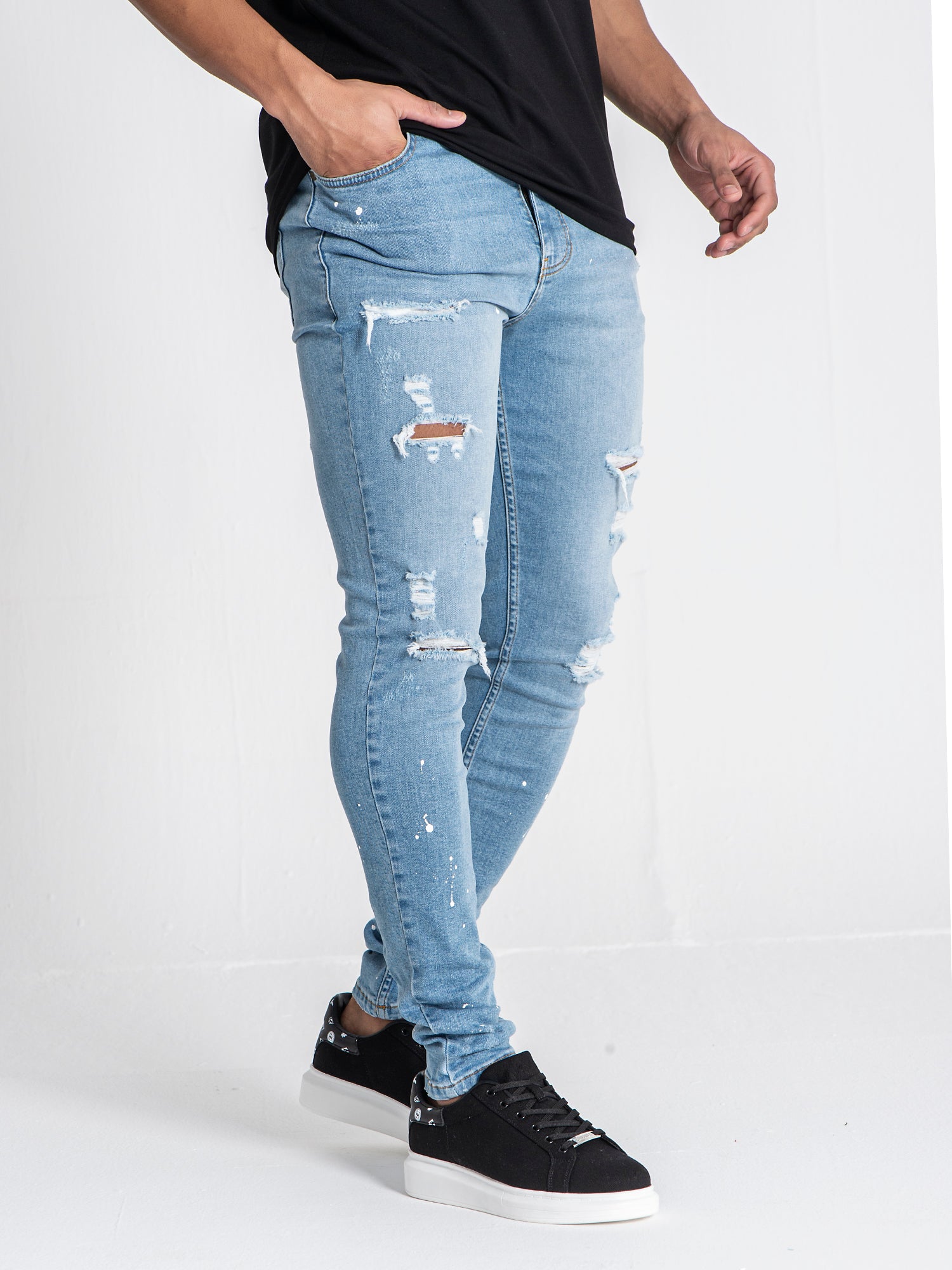 jeans / Light Blue Rebel Ripped Jeans