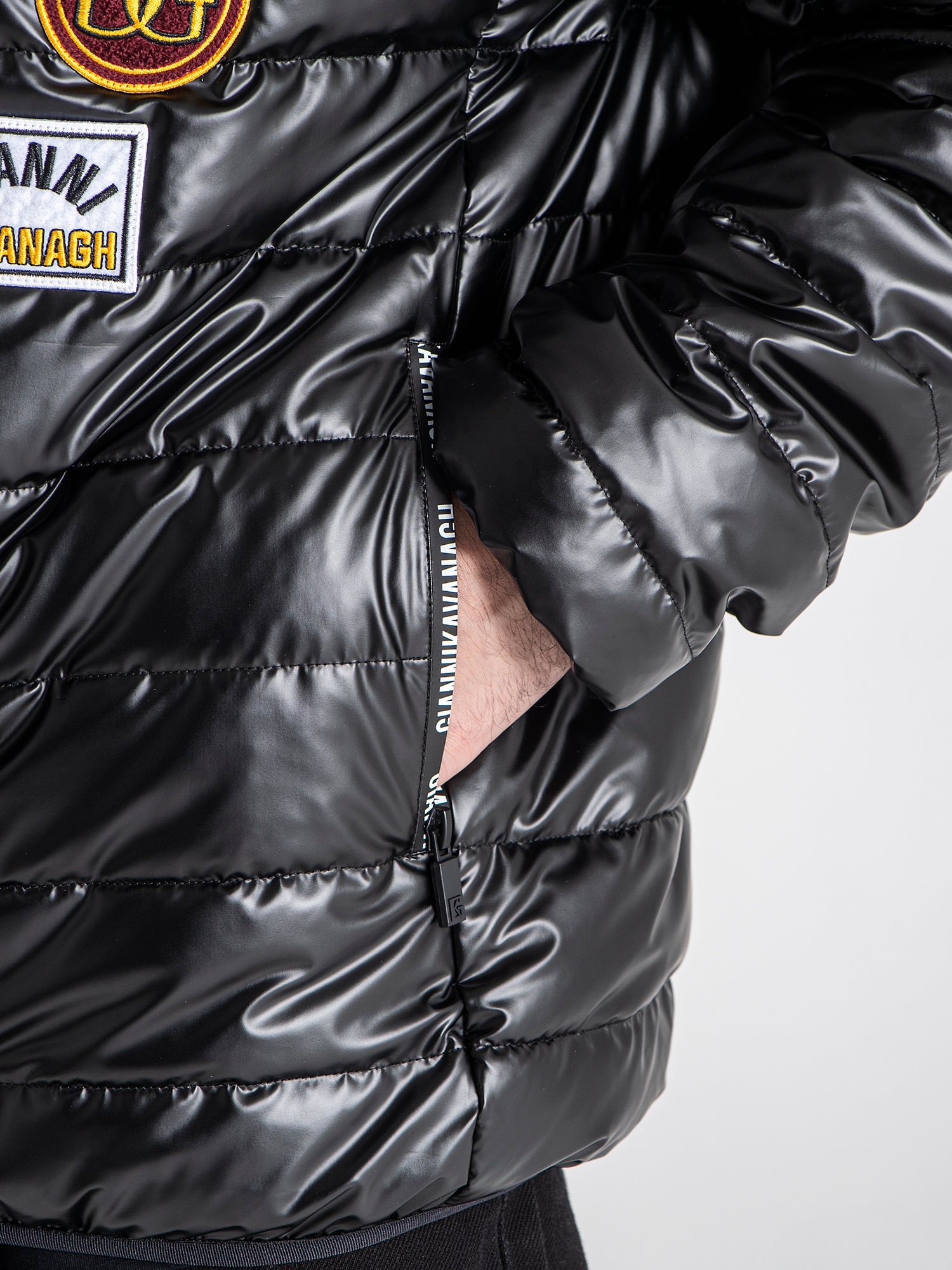 jackets / Black Collage Hoodie Jacket