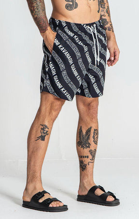 swimshorts / Black Wavy Swimshorts