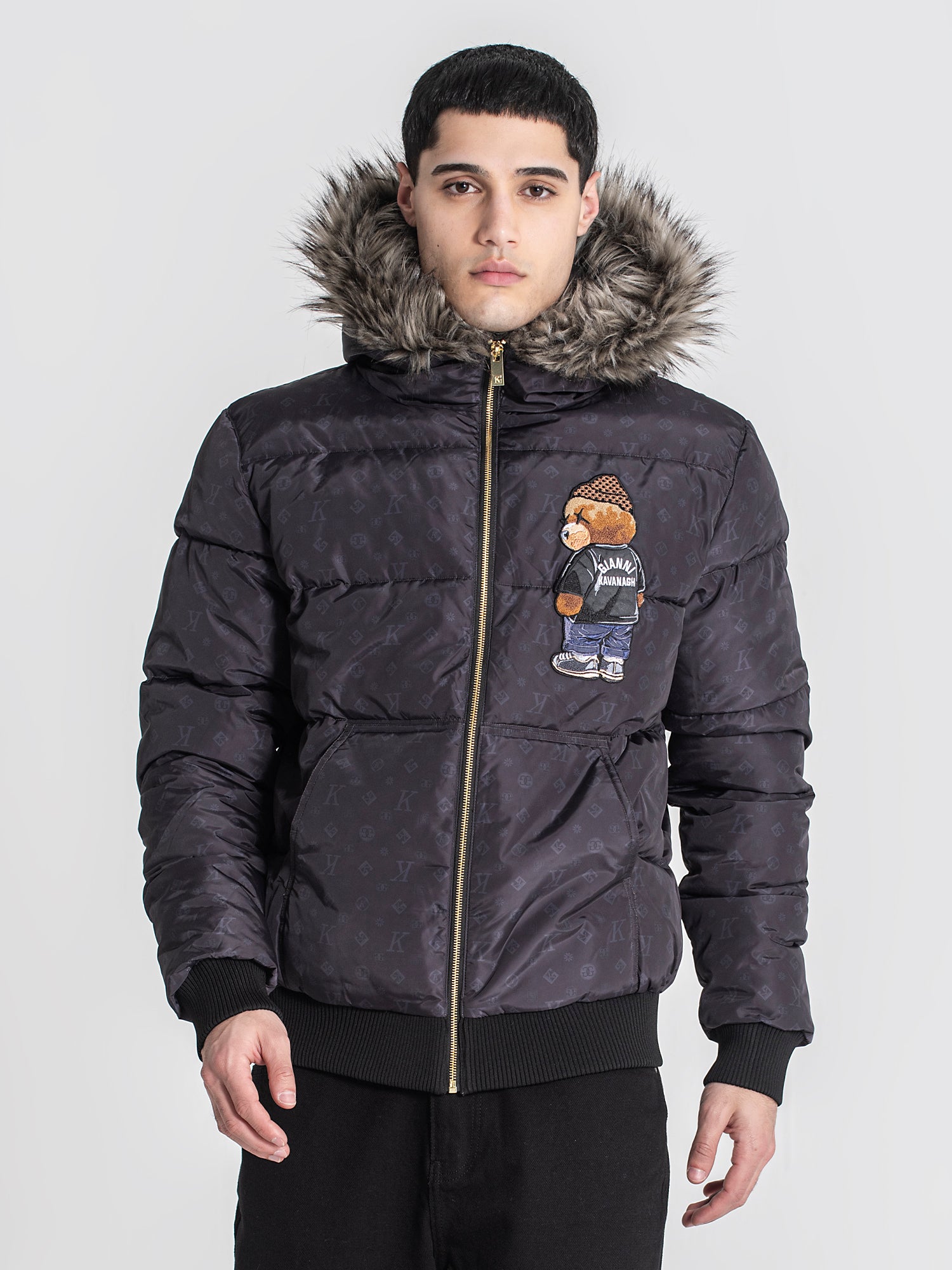 puffers / Black Logomania Bear Puffer Jacket