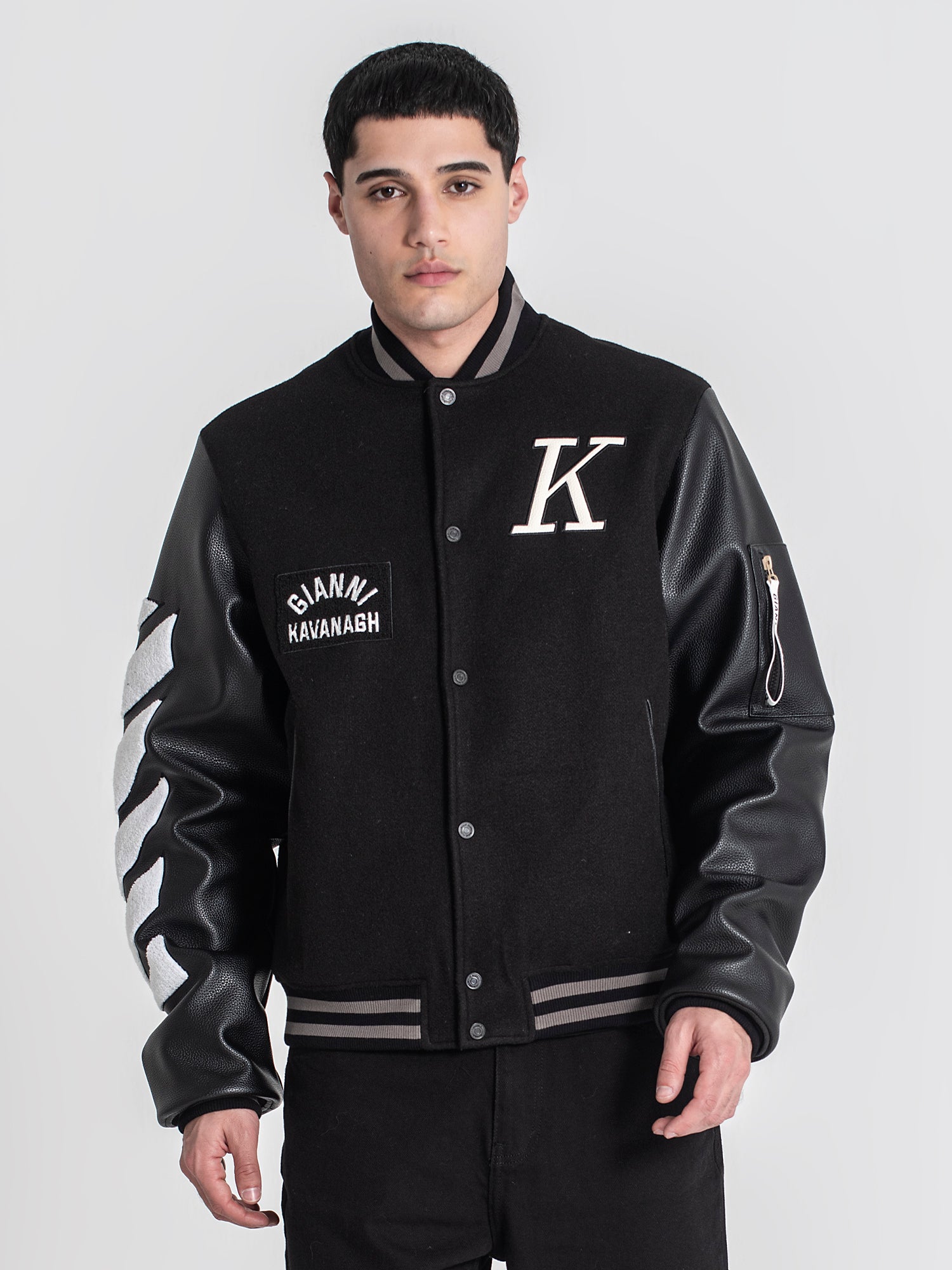 bombers / Black Varsity Bomber Jacket