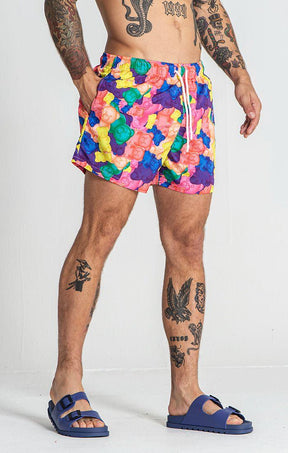 swimshorts / Multicolor Gummy Swimshorts