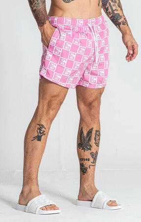 swimshorts / Pink Checkers Swimshorts