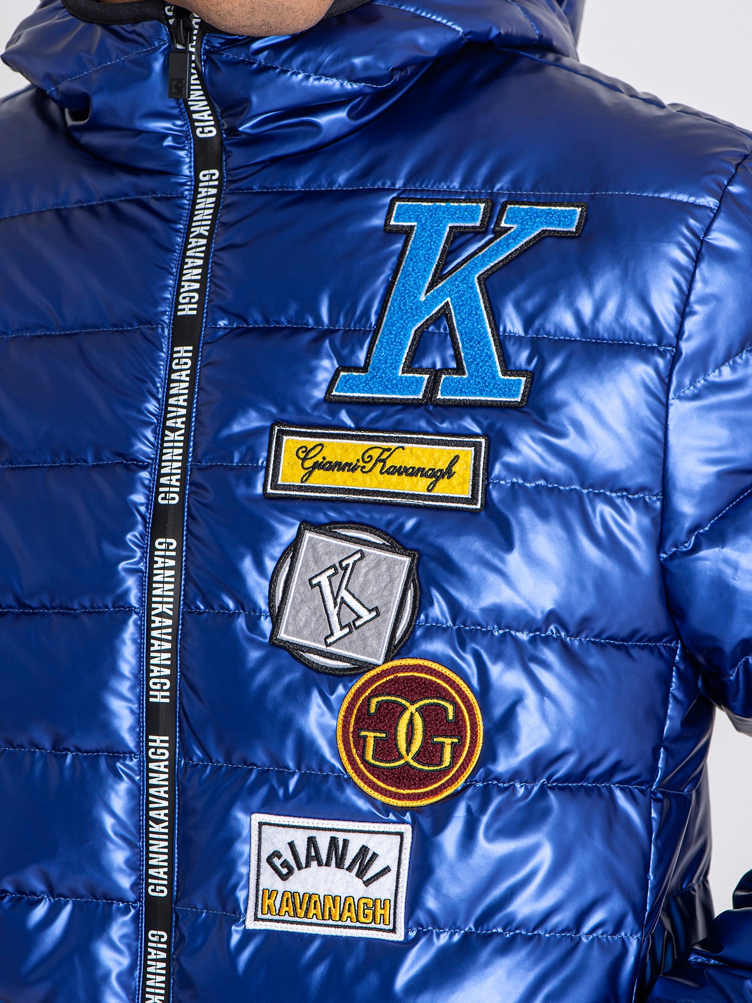 jackets / Blue Collage Hoodie Jacket