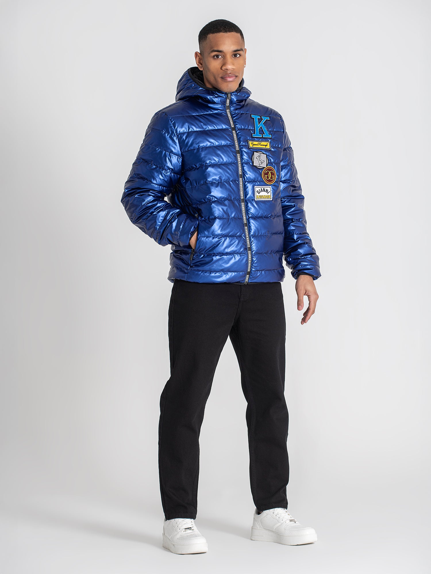 jackets / Blue Collage Hoodie Jacket