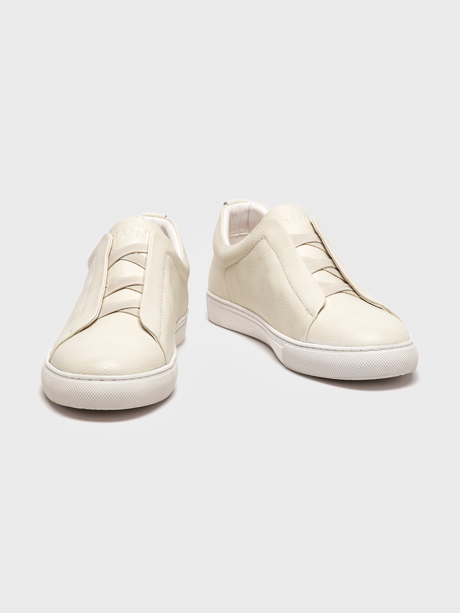 White Smart Premium Sneakers