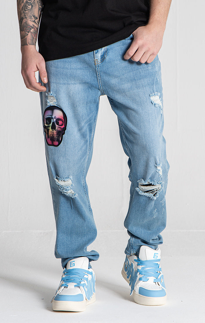 Light Blue Alien Carrot Jeans