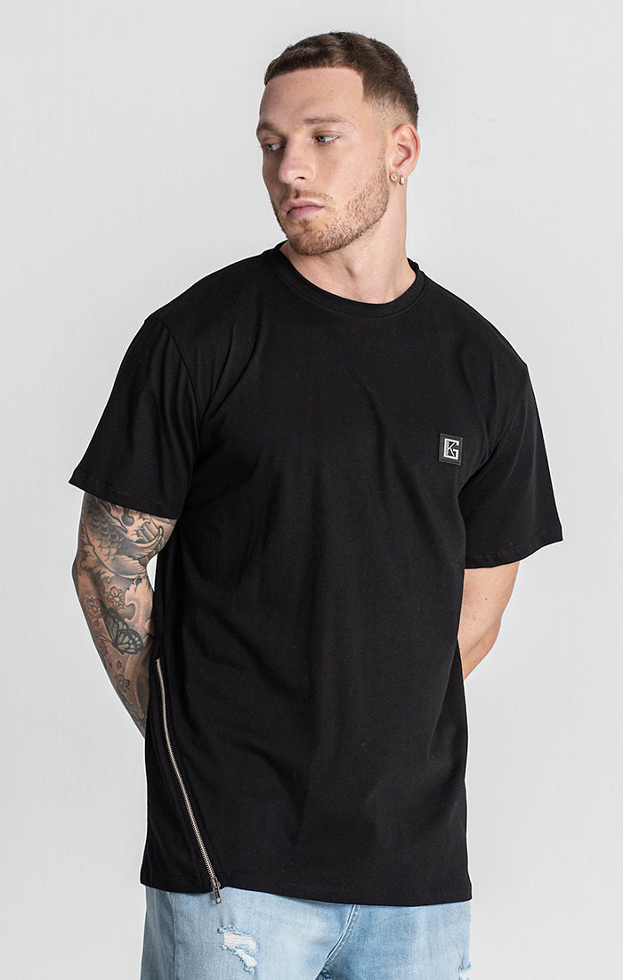 Black Zipper Tee