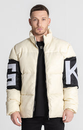 Beige Captain Puffer Jacket