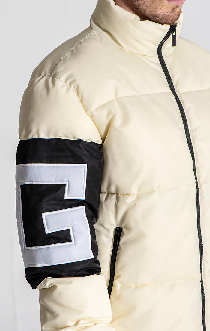 Beige Captain Puffer Jacket