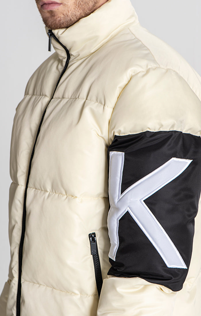 Beige Captain Puffer Jacket