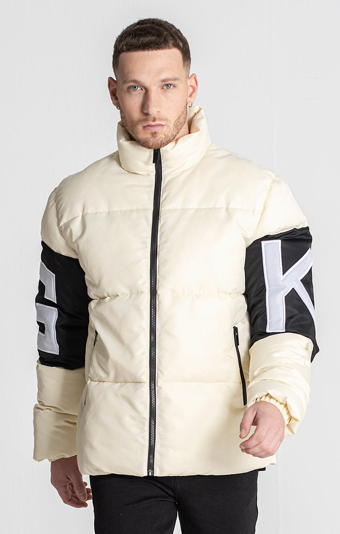 Beige Captain Puffer Jacket