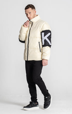 Beige Captain Puffer Jacket