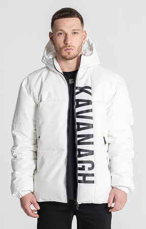 White Peekaboo Puffer Jacket