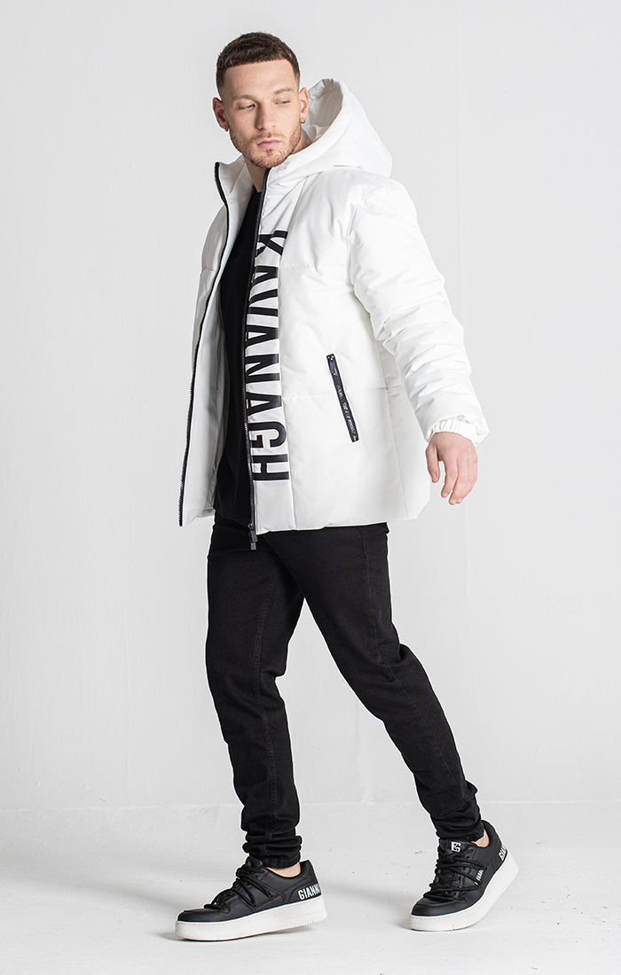 White Peekaboo Puffer Jacket