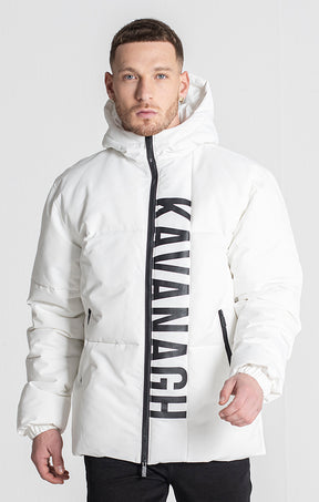 White Peekaboo Puffer Jacket