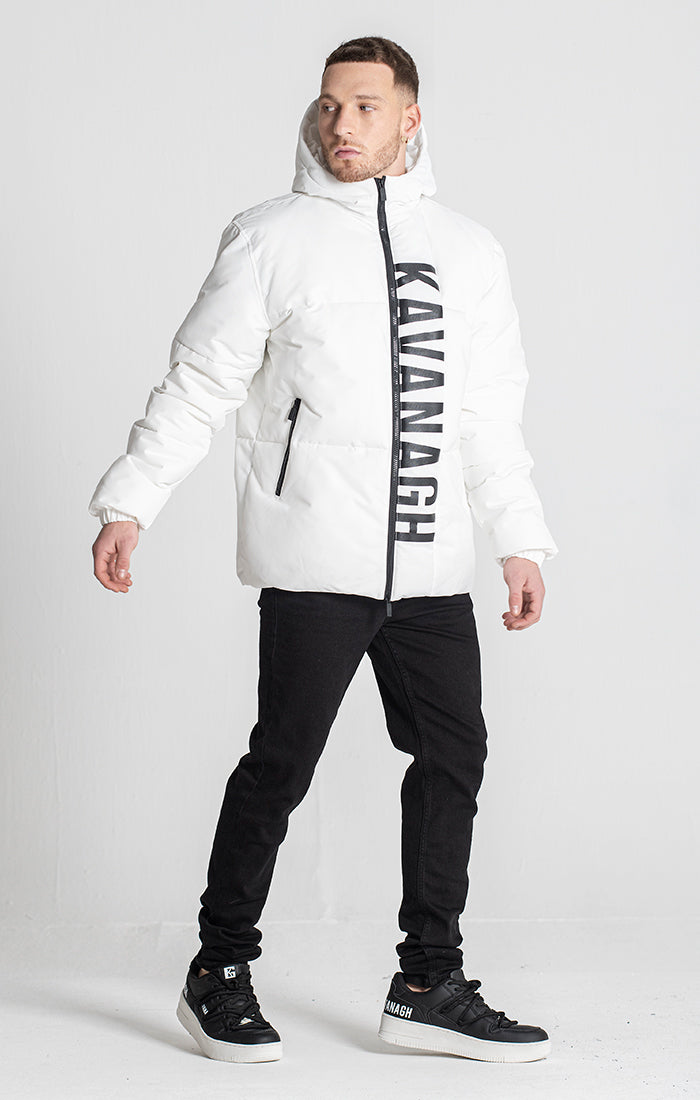 White Peekaboo Puffer Jacket