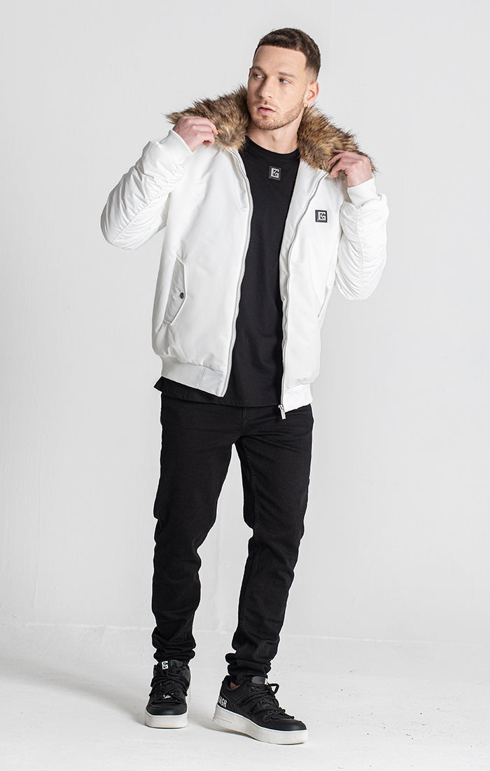 White Core Bomber Jacket