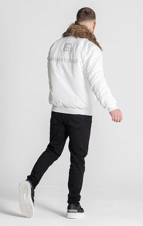 White Core Bomber Jacket