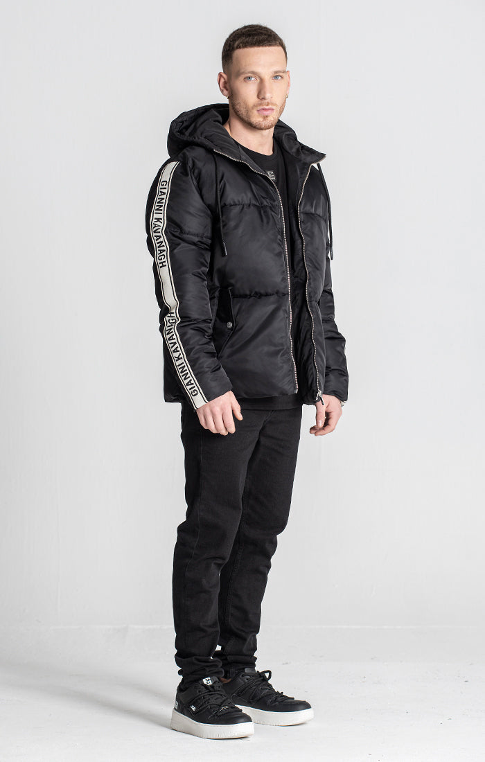 Black Racer Puffer Jacket