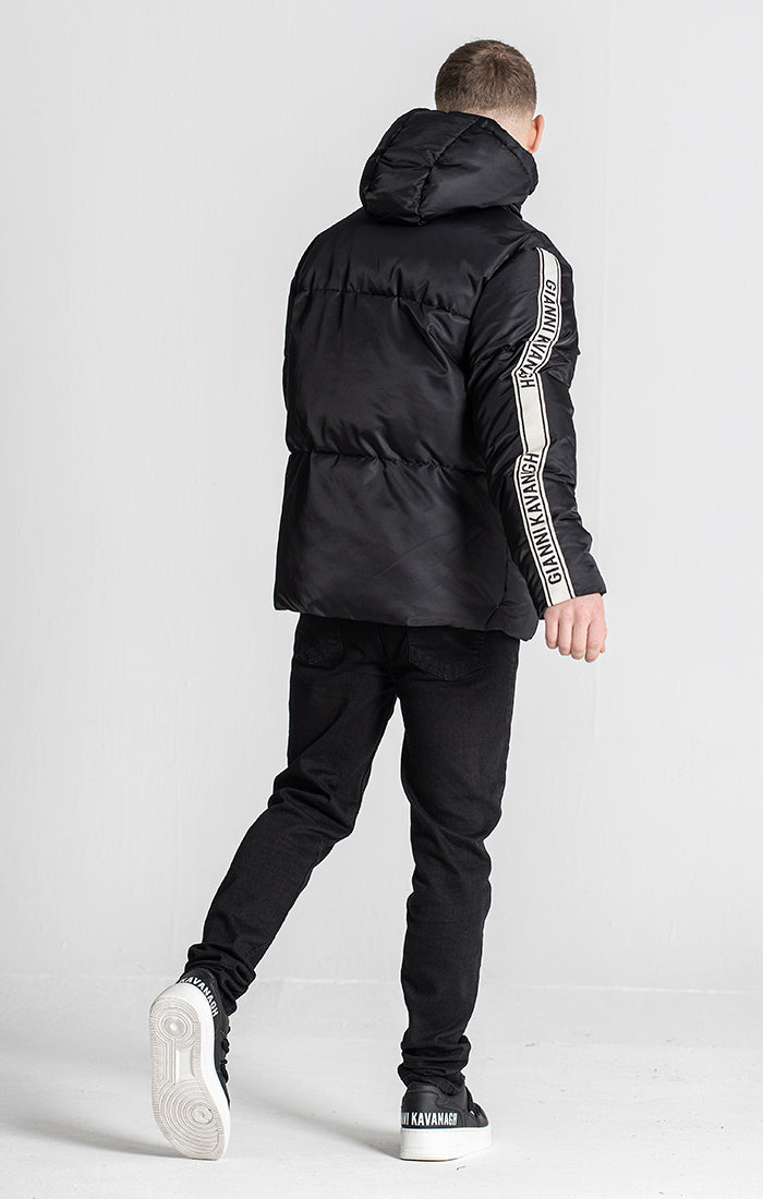 Black Racer Puffer Jacket