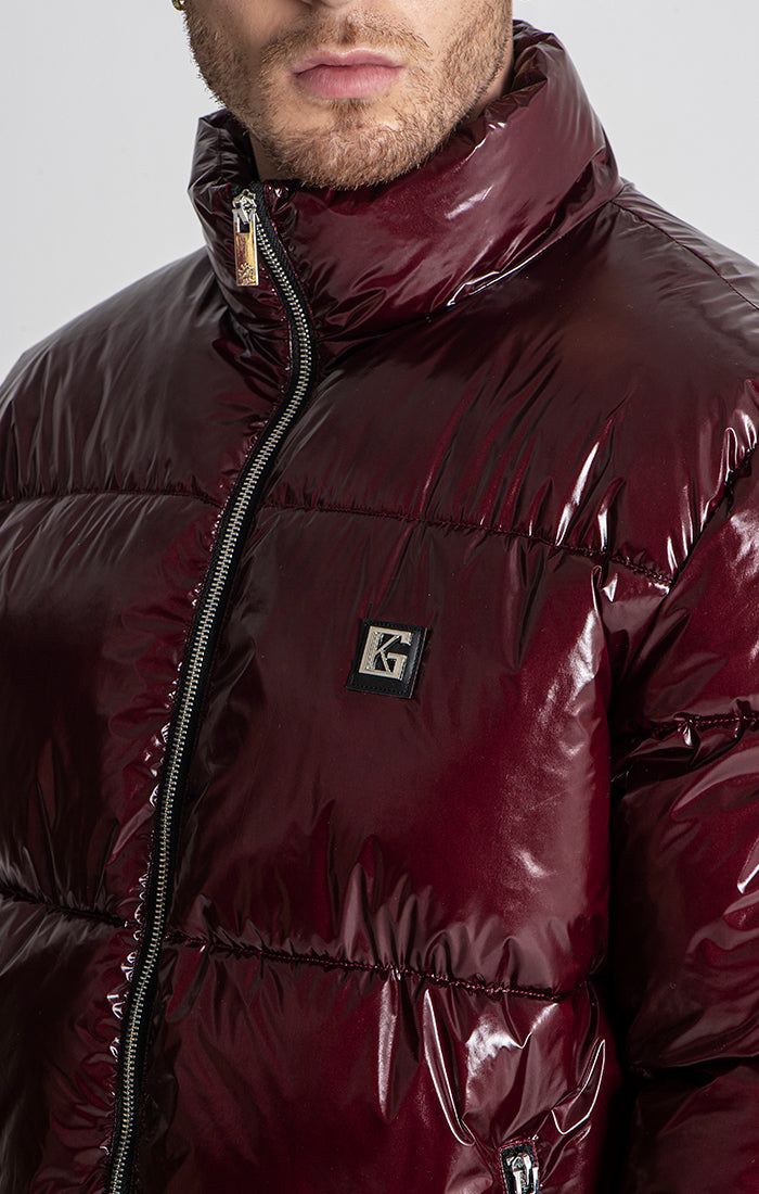 Burgundy Alien Puffer Jacket