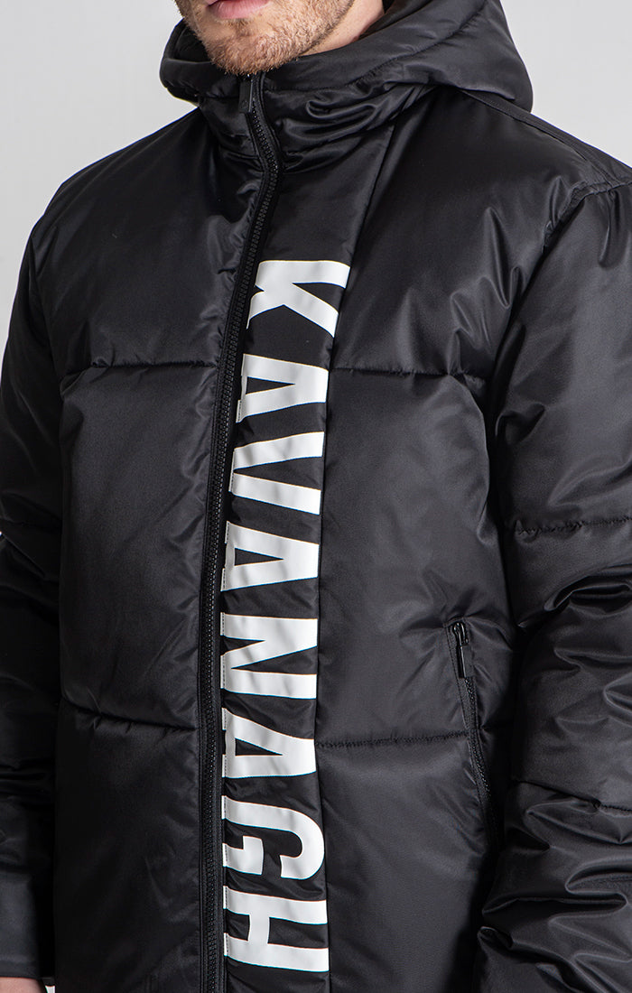 Black Peekaboo Puffer Jacket