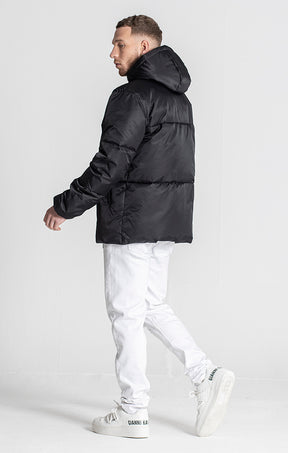 Black Peekaboo Puffer Jacket