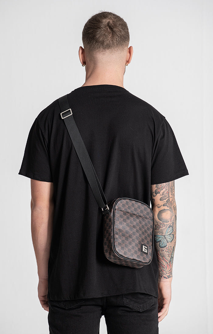 Brown iD Clone Vertical Shoulder Bag