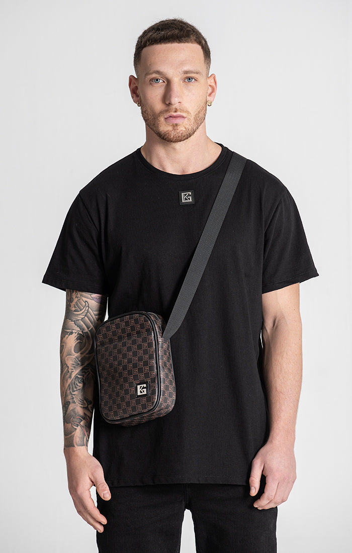 Brown iD Clone Vertical Shoulder Bag