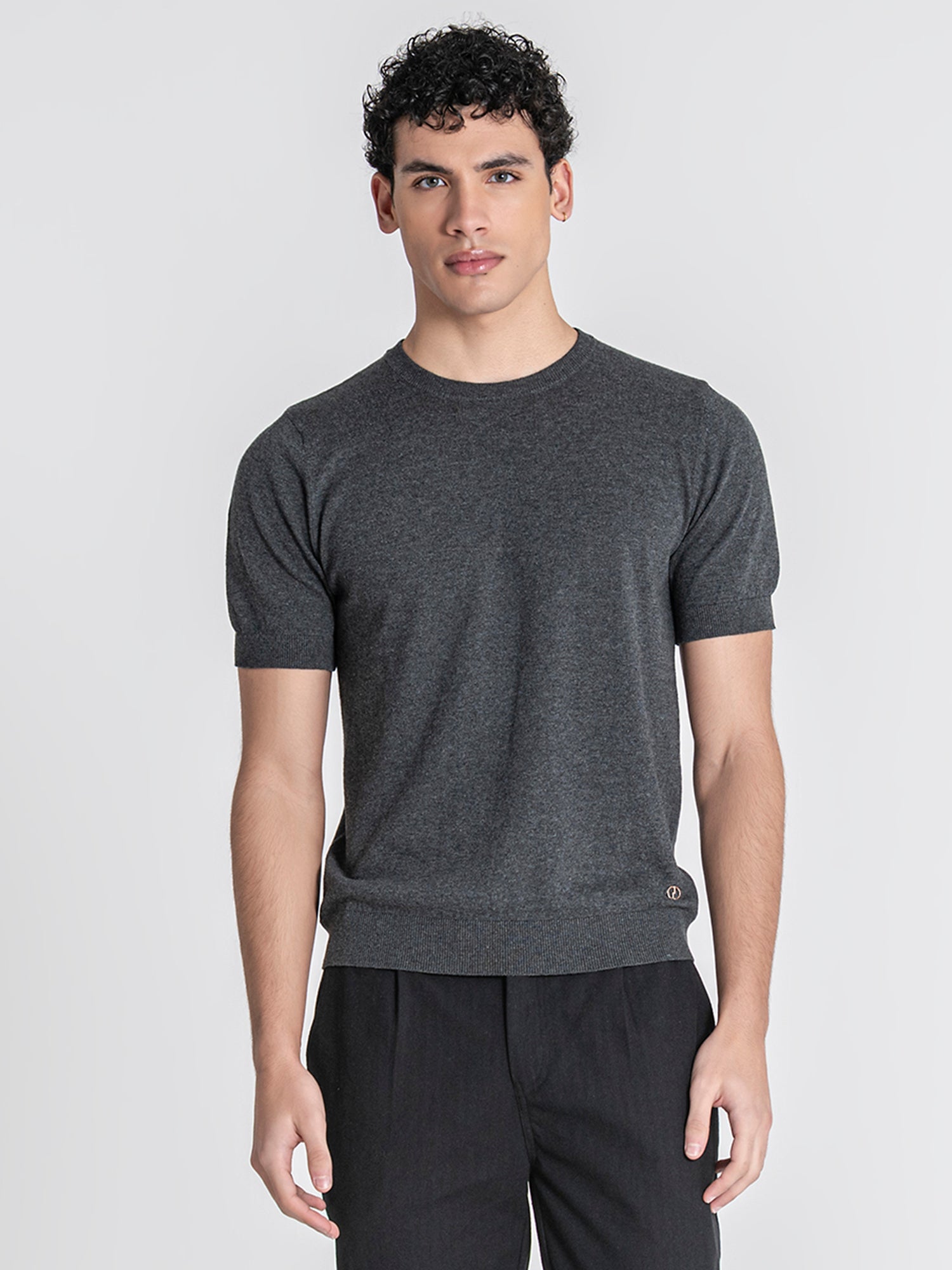 Grey Soft Knit Tee