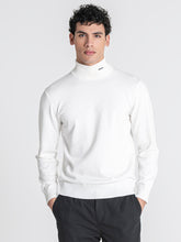 White Soft Knit Turtleneck