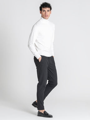 White Soft Knit Turtleneck