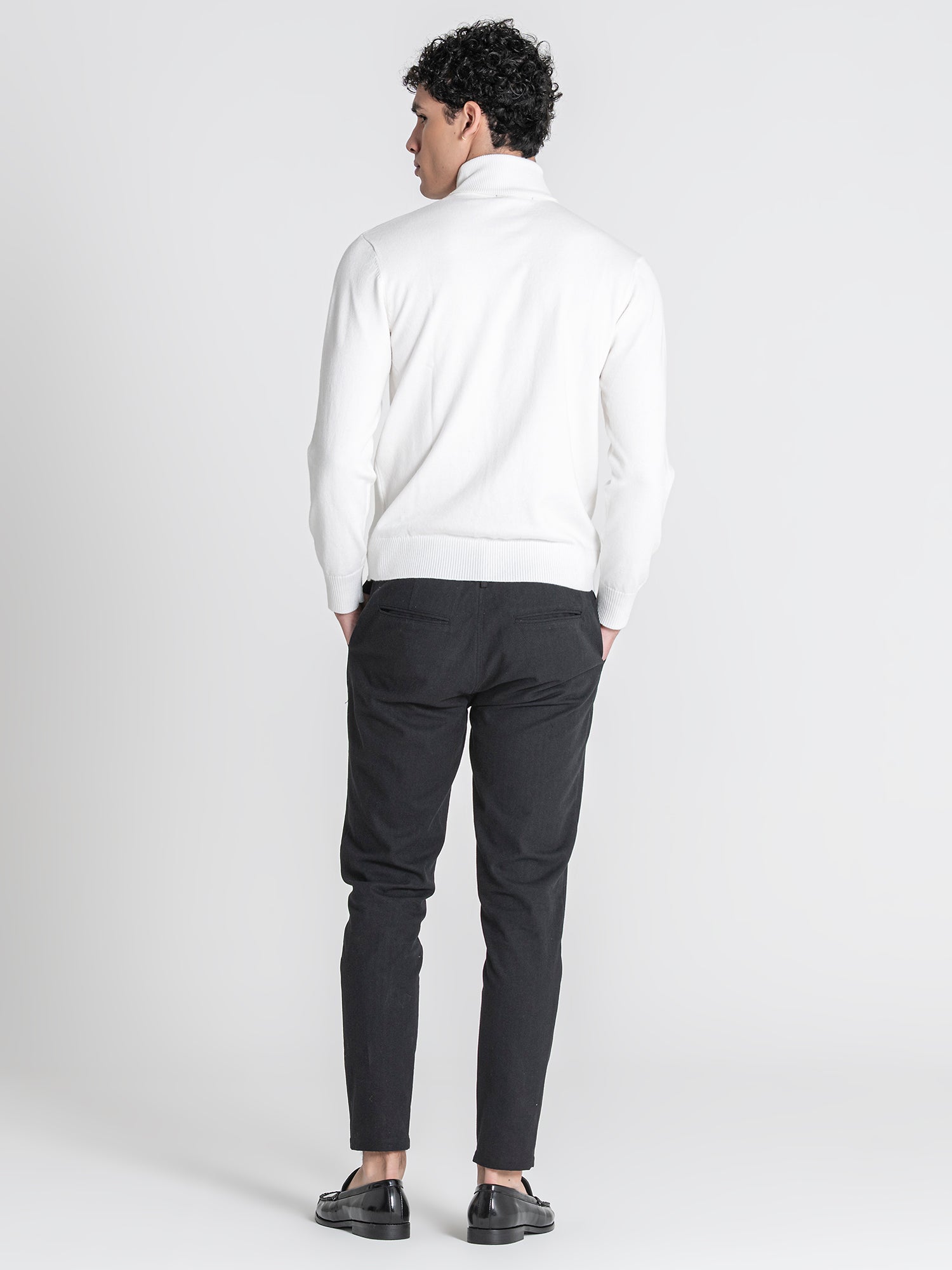 White Soft Knit Turtleneck
